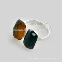 Melhor qualidade Gemstone 925 Sterling Silver Rings, Atacado Gemstone Silver Rings In Bezel Jewelry Supplier